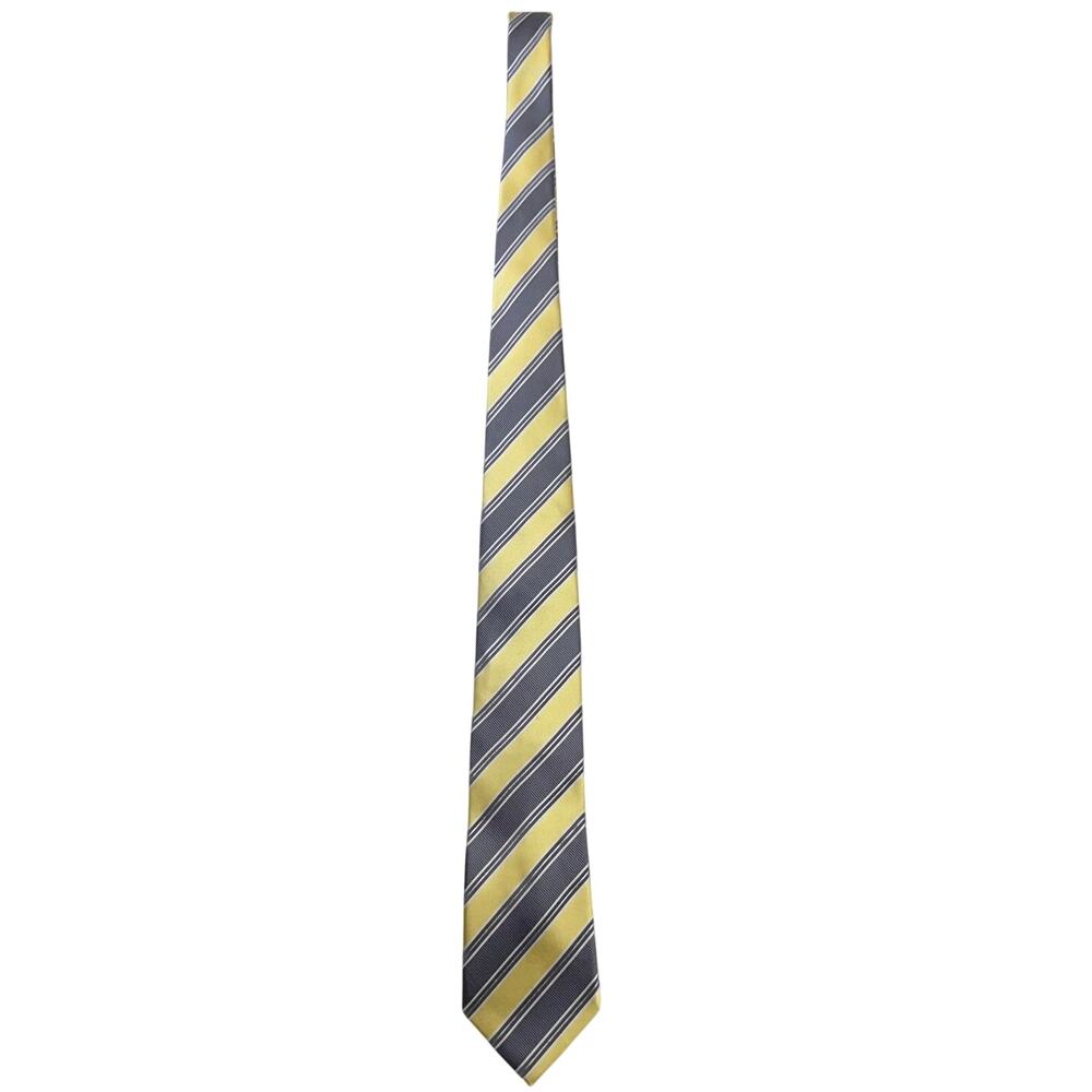Donald J. Trump Signature Collection Silk Necktie Butter Yellow Gray President